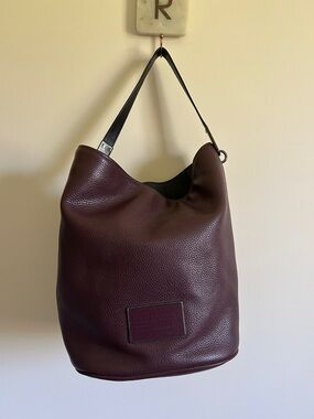 Vintage Marc by Marc Jacobs genuine Leather Hobo Shoulder Bag - Deep Burgundy